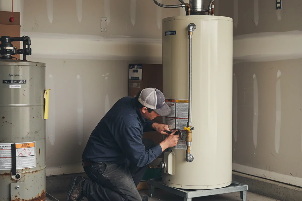Water heater and shutoff valve replacement in Brighton